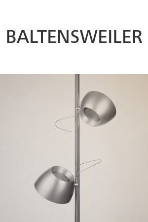 Logo und Leuchtenbeispiel von Baltensweiler