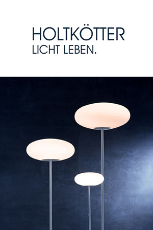 Logo und Leuchtenbeispiel von Holtkoetter