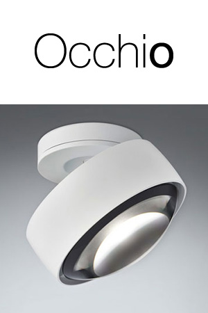 Logo und Leuchtenbeispiel von Occhio